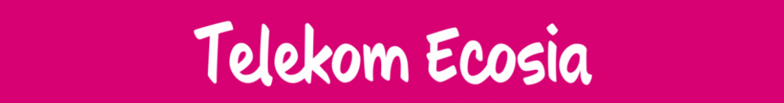 Animation of Telekom Ecosia in Text with trees sporuting around it